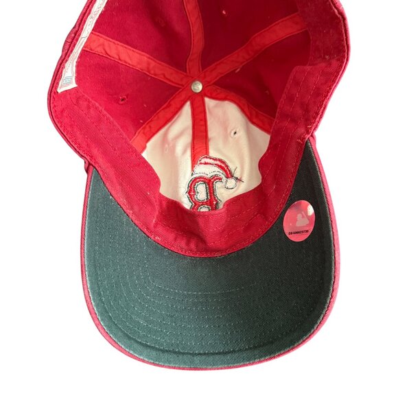Vintage Boston Red Sox Holiday Baseball Cap Adjustable Strap Ho Ho Home Run - Picture 2 of 6